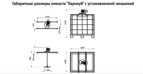 Мешалка лопастная для ЕВРОКУБА с комплектом креплений Мешалка лопастная для ЕВРОКУБА с комплектом креплений