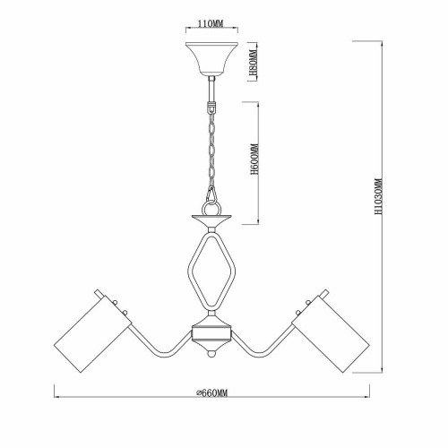 Подвесная люстра Rivoli Lattea 3035-205 Б0037693