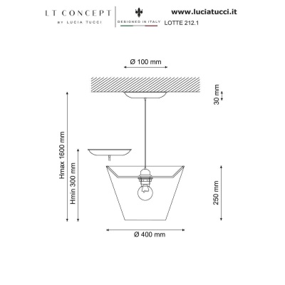 Подвесной светильник Lucia Tucci Lotte 212.1