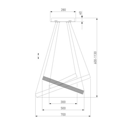 Подвесной светодиодный светильник Eurosvet Smart Posh 90276/3 хром