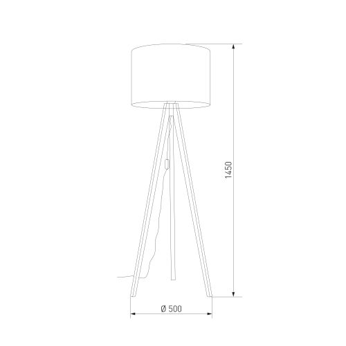 Напольный светильник с тканевым абажуром TK Lighting 16007 Grand