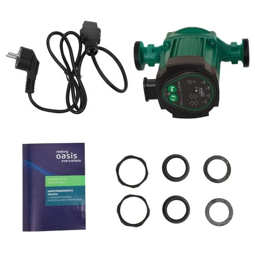 Насос циркуляционный для отопления Oasis CE-25/6 с импульсным управлением, 45 Вт, напор 6 м, 50 л/мин, с накидными гайками