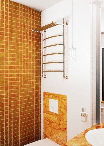 Водяной полотенцесушитель Ребро с полкой