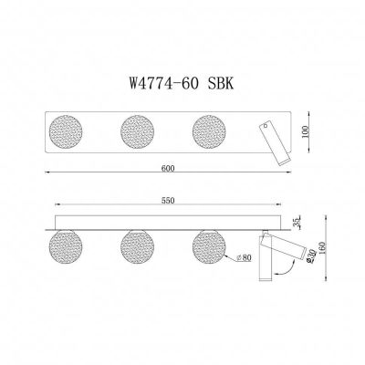 Бра iLedex Telescope W4774-60 SBK Бра iLedex Telescope W4774-60 SBK
