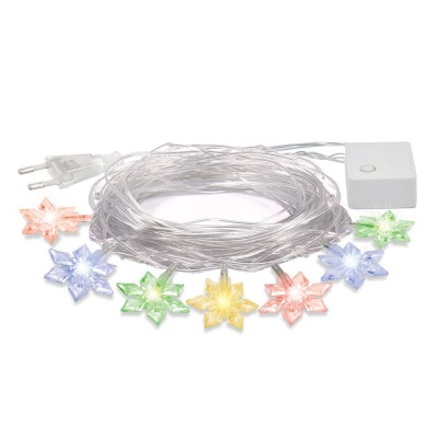 Светодиодная гирлянда Vegas Цветочки 220V разноцветная 8 режимов 55084