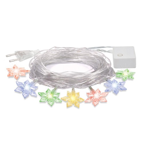 Светодиодная гирлянда Vegas Цветочки 220V разноцветная 8 режимов 55084