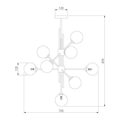 Подвесная люстра Eurosvet Volver 50383 латунь Smart