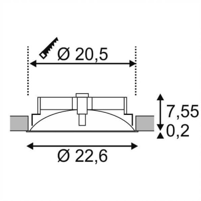 Встраиваемый светодиодный светильник SLV Occuldas 23 117311