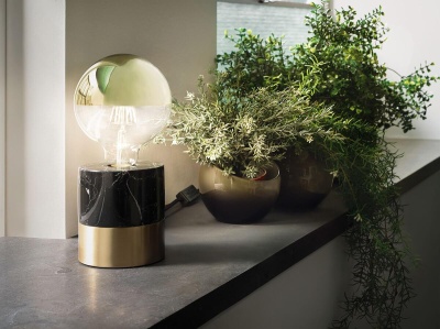 Лампа светодиодная диммируемая E27 6W 2700K шар золотистый 28545