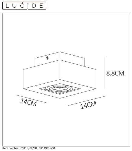Потолочный светильник Lucide Xirax 09119/06/30