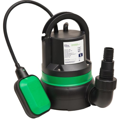 Дренажный насос для чистой воды Oasis DN 170/9 погружной, 400 Вт, 170 л/мин, напор 9 м, со встроенным поплавком, для бассейна, для колодца