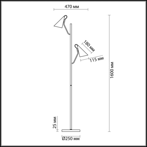 Торшер Lumion Watson 4439/2F