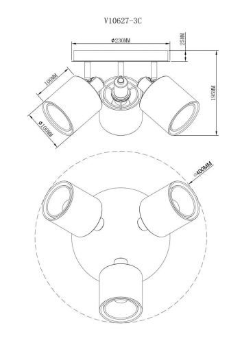 Спот Moderli Room V10627-3C