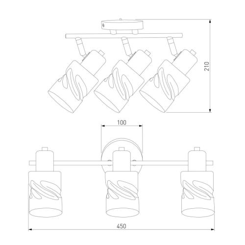 Спот Eurosvet Ansa 20120/3 перламутровое золото