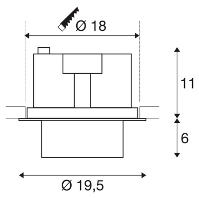 Встраиваемый светодиодный спот SLV Supros Move 1003307