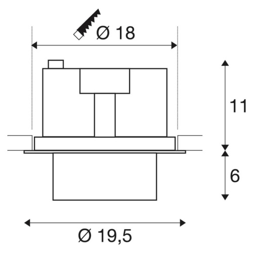 Встраиваемый светодиодный спот SLV Supros Move 1003311