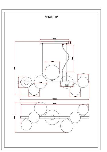Подвесная люстра Moderli Renny V10789-7P