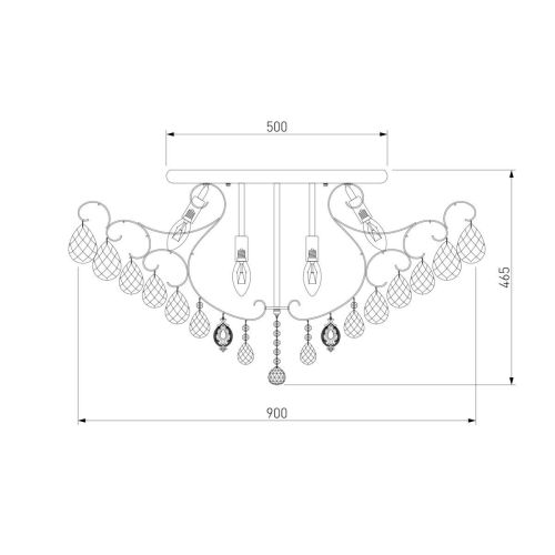 Потолочная люстра Eurosvet 10081/12 золото/прозрачный хрусталь Strotskis