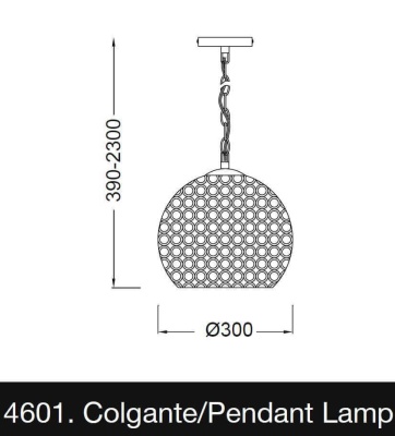 Подвесной светильник Mantra Crystal 4601