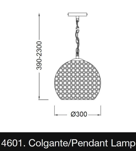 Подвесной светильник Mantra Crystal 4601